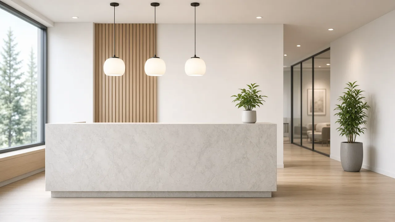 Modern light reception desk